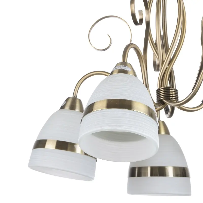 Люстра потолочная Brille классическая E14 60W BZ (LK-154C/5) - фото 2