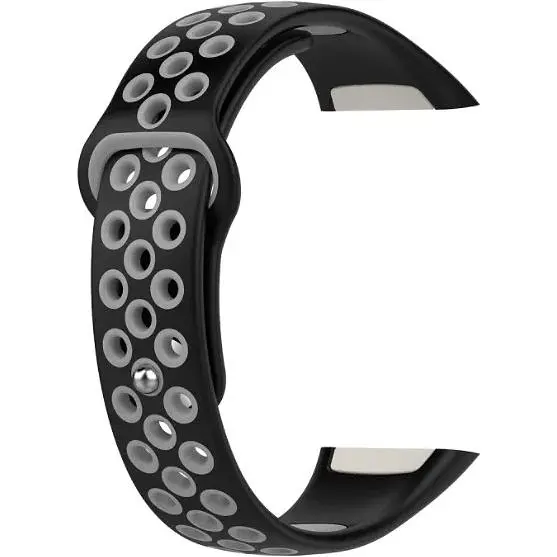 Ремінець DK Silicone Sport Band Nike для Honor Band 6 / 7 (012812) (black / grey) - фото 3