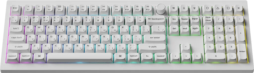 Клавіатура бездротова Keychron V6 Ultra Keychron Red Switch White RGB (V6U-F1-UA) - фото 2