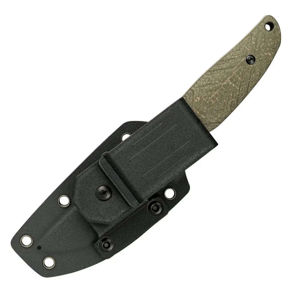 Ніж з чохлом туристичний SRM Fossa 605T-MP, (8.8 см) 14C28N / Micarta зелений - фото 7