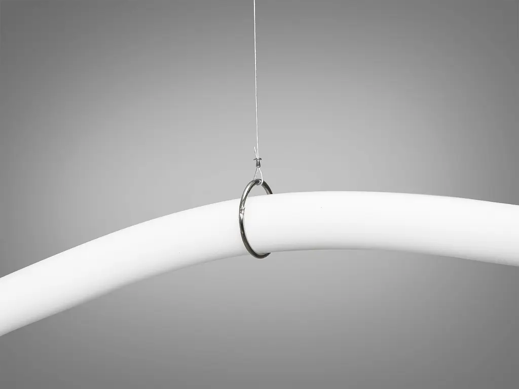 Сучасна світлодіодна люстра в комнату шланг, 22 Вт, чорний хром - фото 4