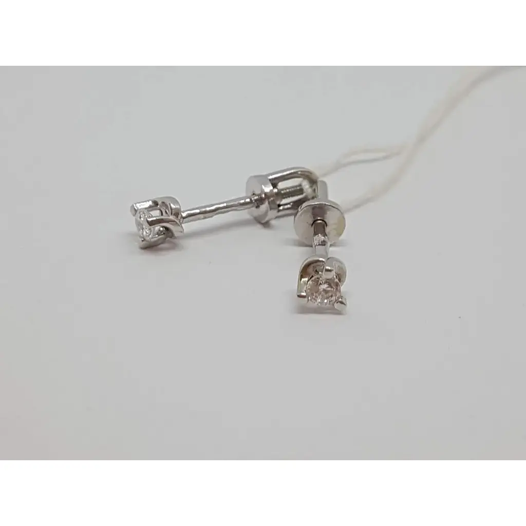 Золотые серьги-пуссеты Гаразд с фианитами. 3533276Б - фото 3