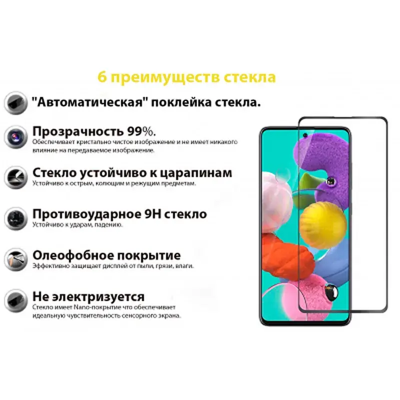 Скло захисне BeCover Samsung Galaxy M52 SM-M526 Black (706905) - фото 5