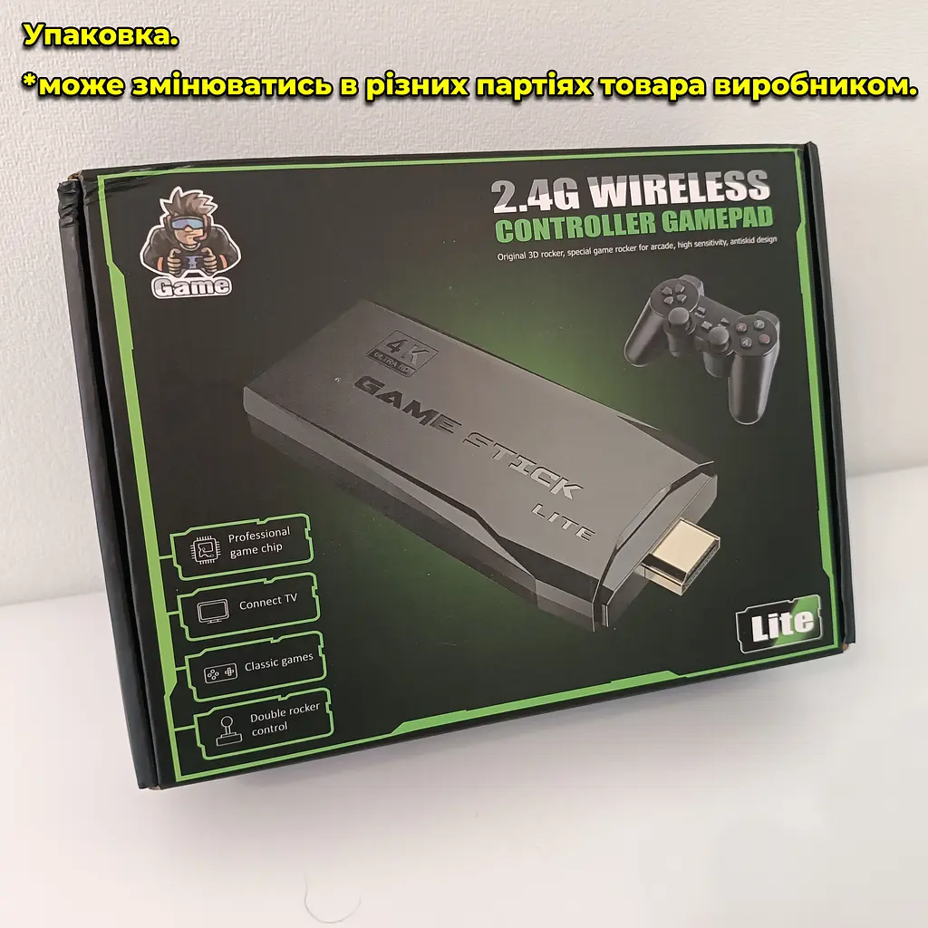 Игровая приставка Game Stick Dendy Sega HDMI 20000 игр, ретро консоль, 2 геймпада, 64 гб. - фото 6