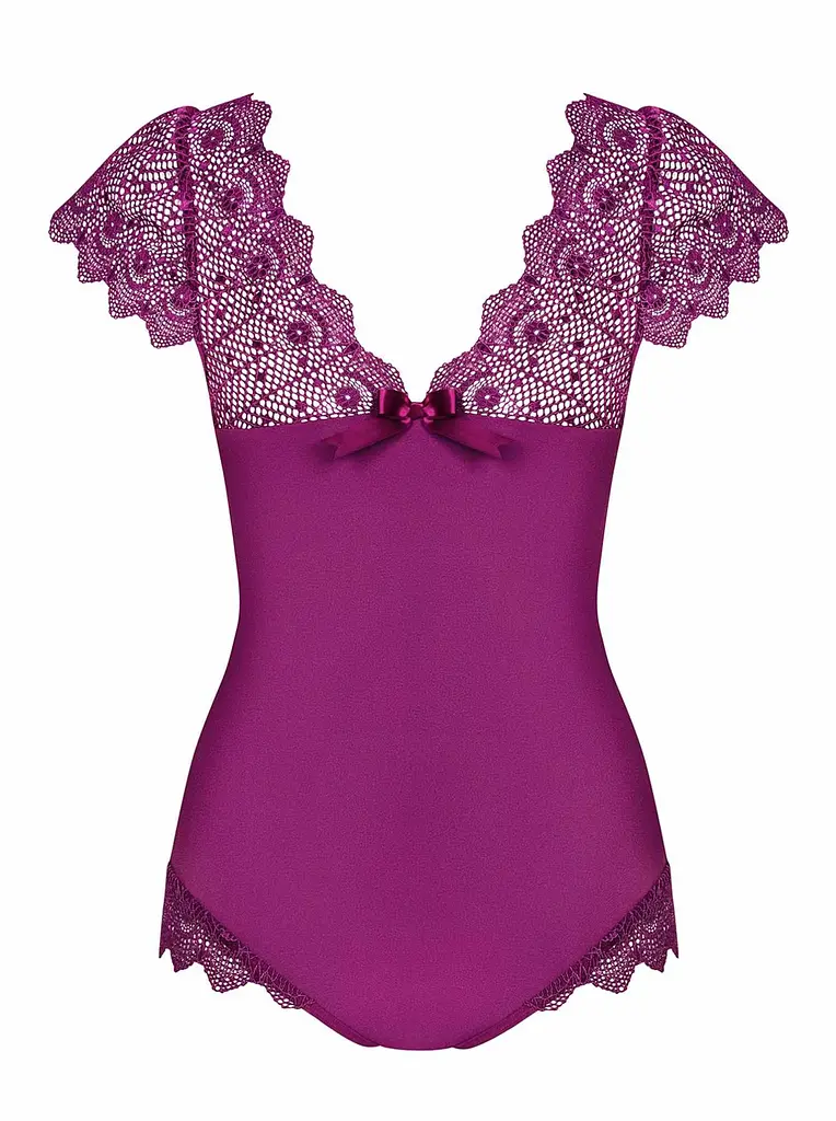 Боди Obsessive Moketta L/XL фиолетовый - фото 5
