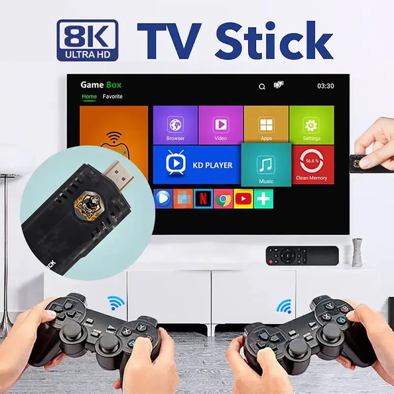 Ігрова приставка Game Stick + Android TV 8k Ultra HD 64gb Black - фото 3