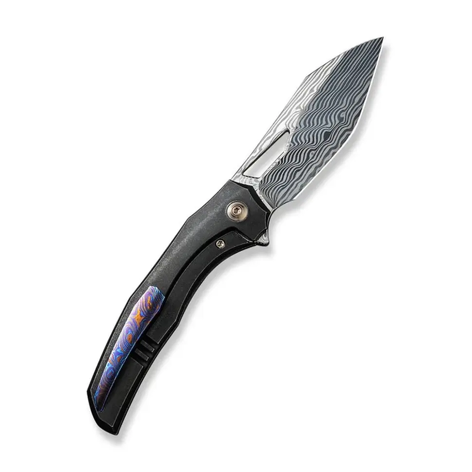 Ніж складаний туристичний WE Knife Ignio Mystery Box Ignio Mystery Box, (8.39 см) Damasteel (Hakkapella) / 6AL4V Titanium чорний - фото 2