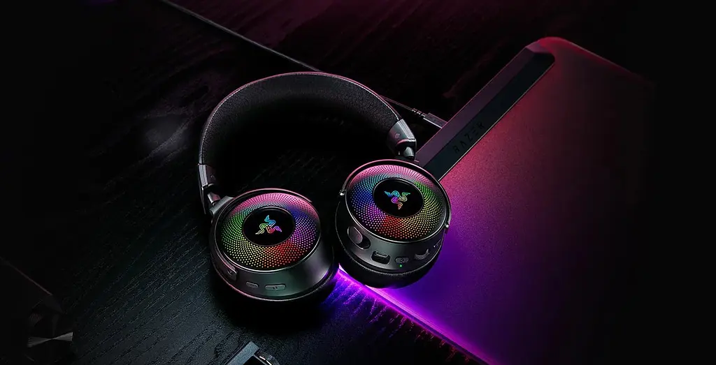 Гарнітура ігрова Razer Kraken V4 Pro, mini-jack/USB-A/BT/WL, RGB, чорний - фото 4