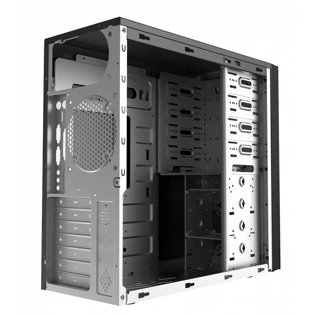 Корпус GameMax MT816-2U3-TYC Black, без БЖ, Mid Tower, ATX / Micro ATX / Mini ITX, 2xUSB 3.0, Type-C, 420x185x464 мм, 0.6 мм - фото 5