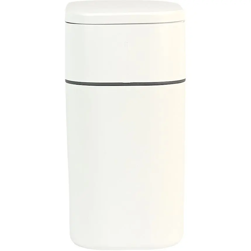 Відро для сміття МВМ My Home з кришкою 300х165х320 мм біло-сіре (BIN-23 10L WHITE/GRAY)