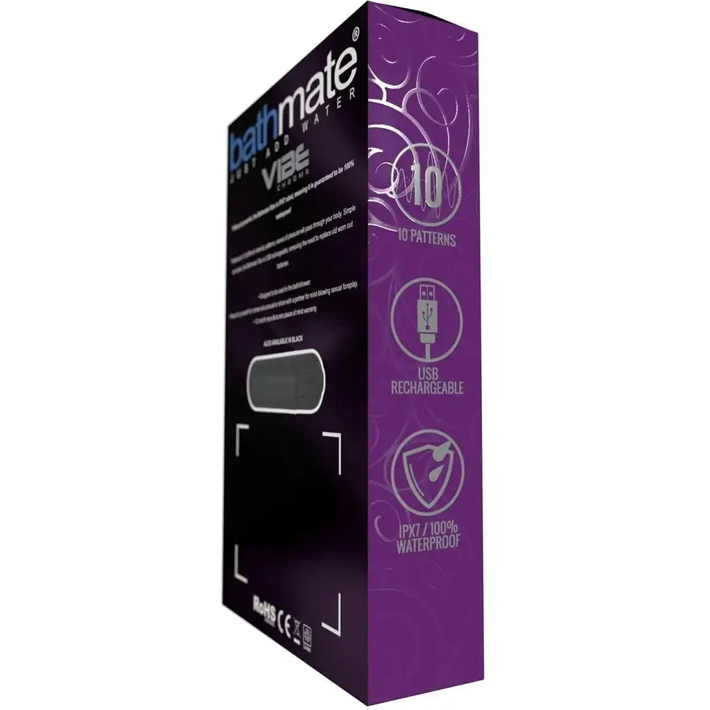 Вибропуля Bathmate Vibe Bullet Chrome глубокая вибрация - фото 4