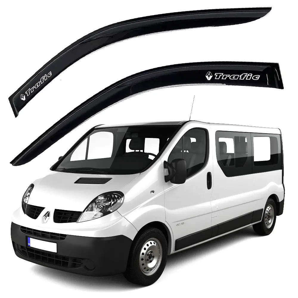 Дефлектори вікон вітровики Renault Trafic 2001-2014 Ширина 10 см Скотч 3M Voron Glass