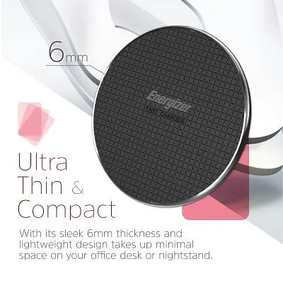 Зарядний пристрій Energizer Qi 15W wireless (WCP107) black (WCP107) - фото 8