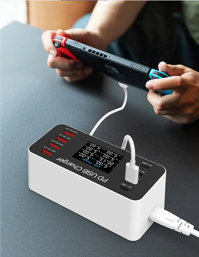 Мультизарядний пристрій Addap 8 портів USB Type-C A9 65 W PD (WLX-A9) - фото 10