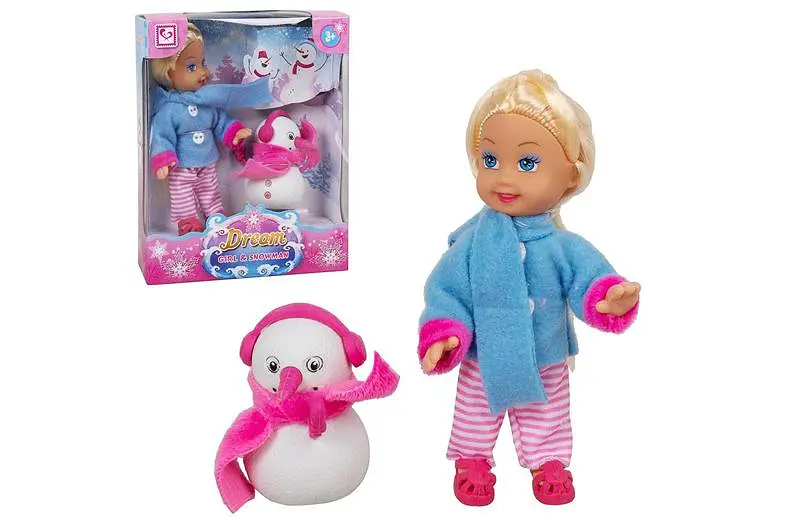 Лялька K899-83 "Mini doll" зі сніговиком, в коробці р.12, 3x4, 5x15 см YG TOYS