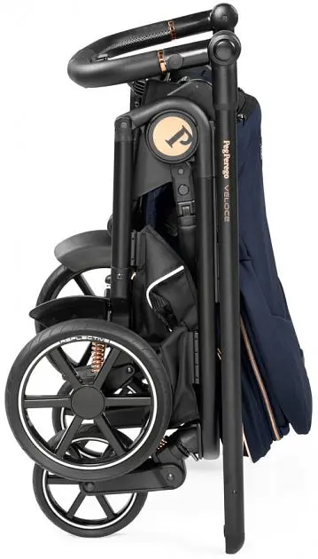 Коляска Peg-Perego Veloce Blue Shine, 2в1, синя (PACK-VEL2100000007) - фото 4