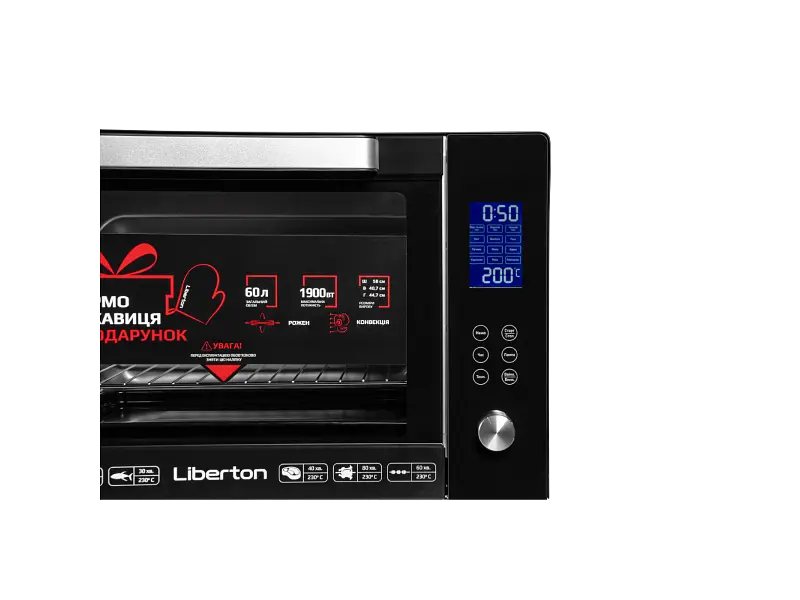 Духовка настільна Liberton LEO-601E Black - фото 3