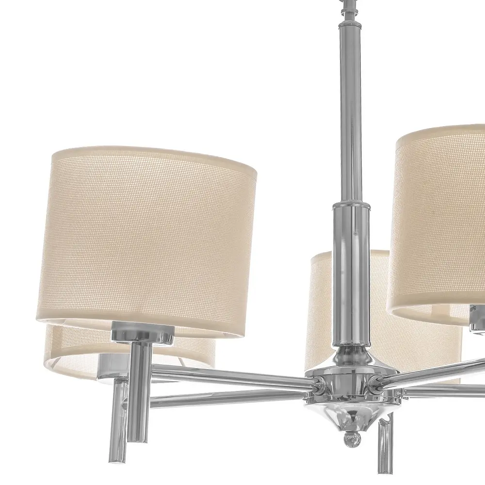 Люстра подвесная Brille прованс с абажуром E27 60W CH (BKL-654S/5) - фото 5