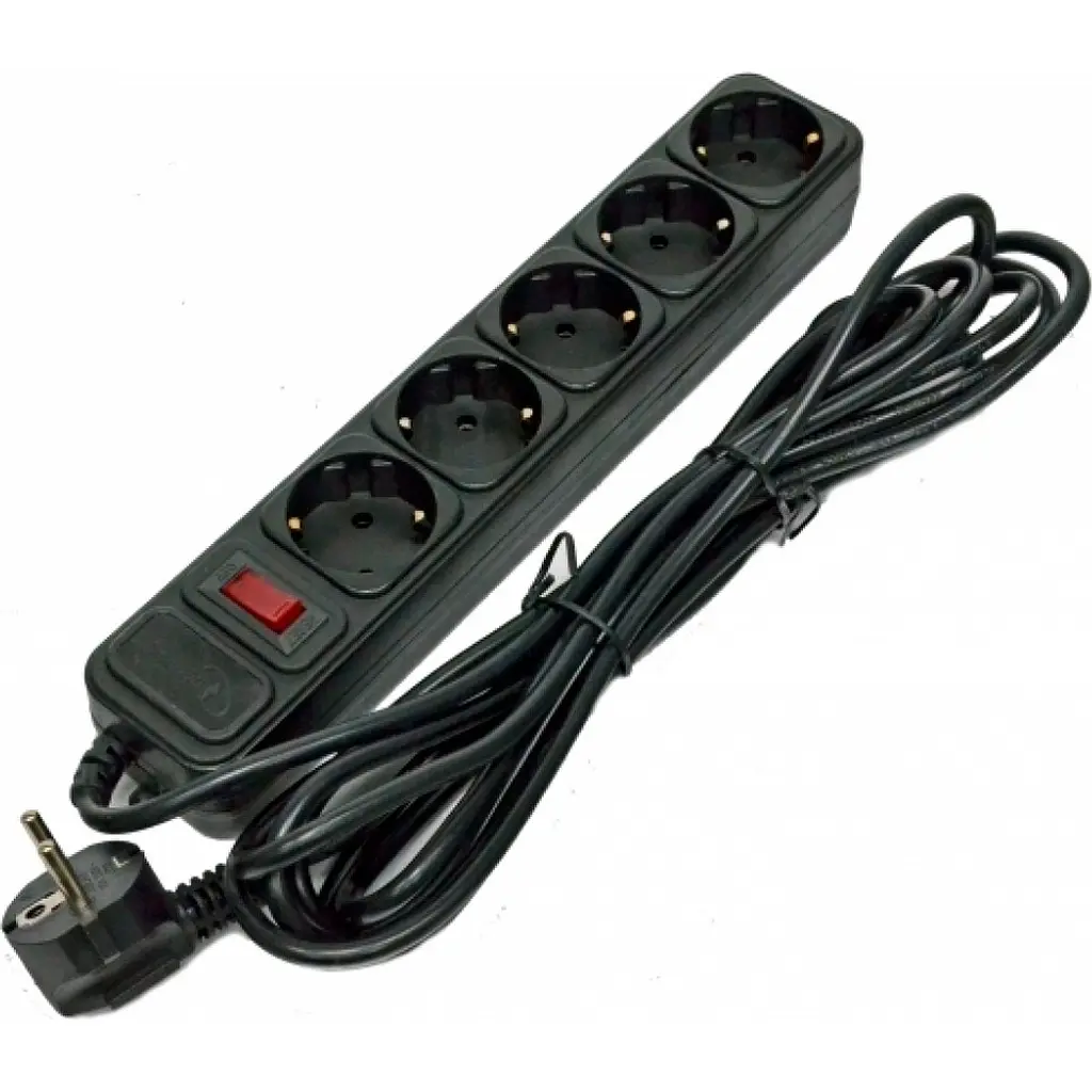 Мережевий фільтр Gembird SPG5-G-6B Black [128825] - фото 3