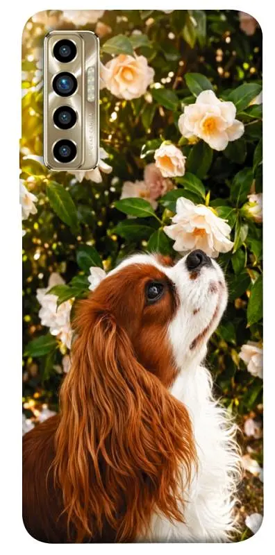 TPU чохол Demsky Flower spaniel для TECNO Camon 17P