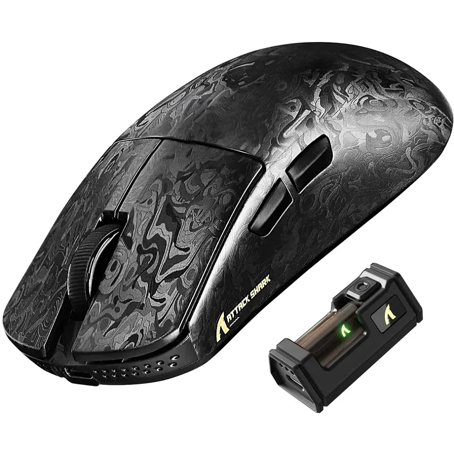 Мишка Attack Shark R11 Ultra, Wireless/Bluetooth, 42000dpi, (PAW3950MAX), 6кн., Ink Blade - фото 2
