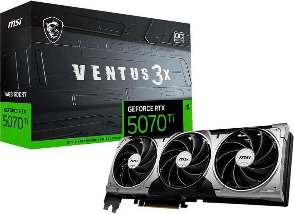 Відеокарта MSI GeForce RTX 5070 Ti 16G VENTUS 3X PZ OC (912-V531-636)