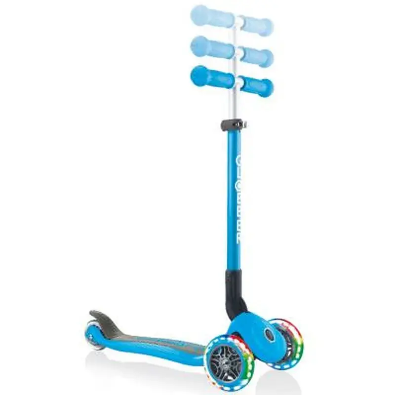 Самокат Globber Primo Foldable Lights Led блакитний (432-101-2) - фото 3