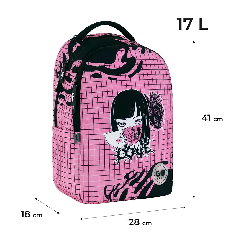 Рюкзак GoPack Teens 135M-1 Рожевий (GO26-135M-1) - фото 2