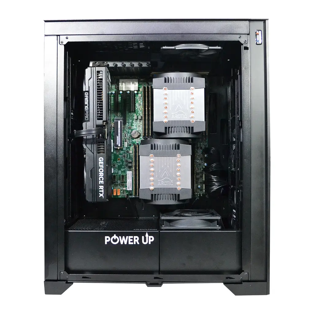 Двопроцесорна робоча станція Power Up #533 AMD EPYC 7F72 x2/256 GB/SSD 2TB/GeForce RTX 5070Ti 16 Gb - фото 3
