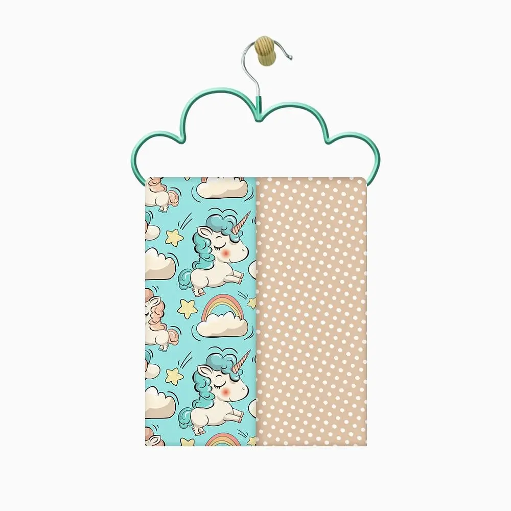 Пелюшки багаторазові Cosas дитячі Beige Unicorn 2 шт., 80х100 см, бежеві - фото 3