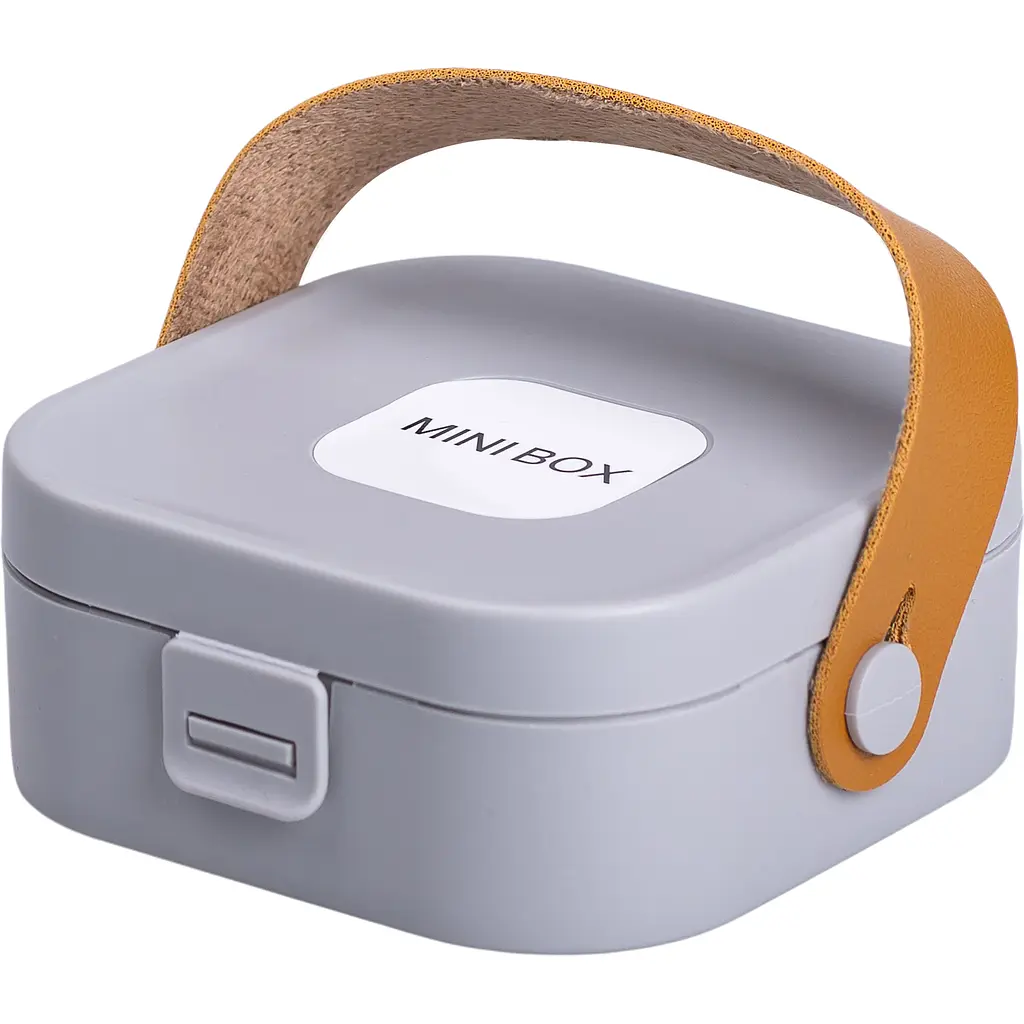 Міні-скринька для прикрас Yiwu Mini Box з дзеркалом 9x9x3.8 см сіра HP-5-27G - фото 4