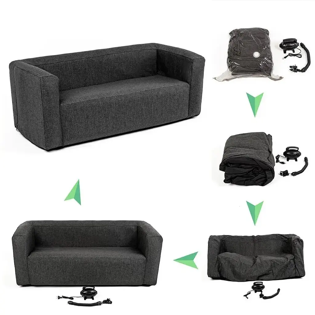 Надувной диван Wall Sticker SW-00002293 серый - фото 3