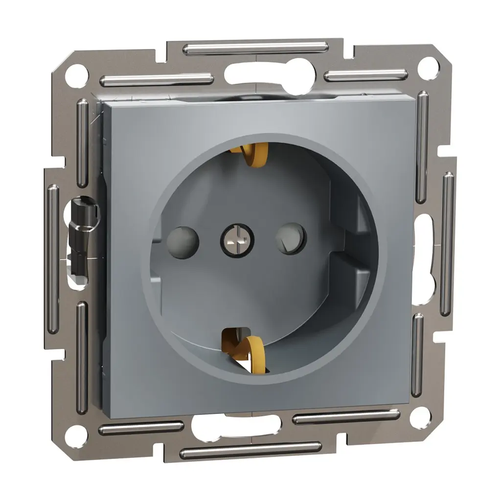 Розетка Schneider Electric ASFORA со штор. сталь (EPH2900262) - фото 2