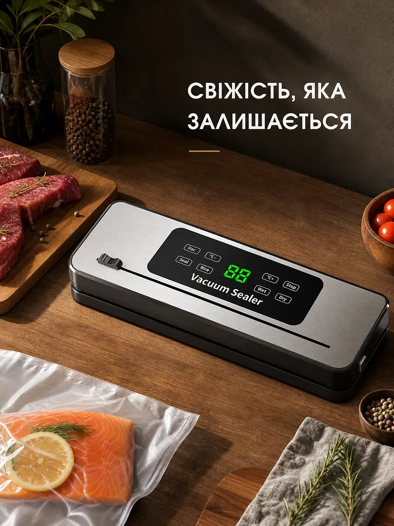 Вакууматор автоматичний побутовий 120W із регулюванням температури запаювання - фото 4
