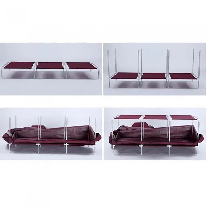 Складана тканинна шафа, шафа для одягу Storage Wardrobe 88130 на 3 секції Коричнева - фото 5