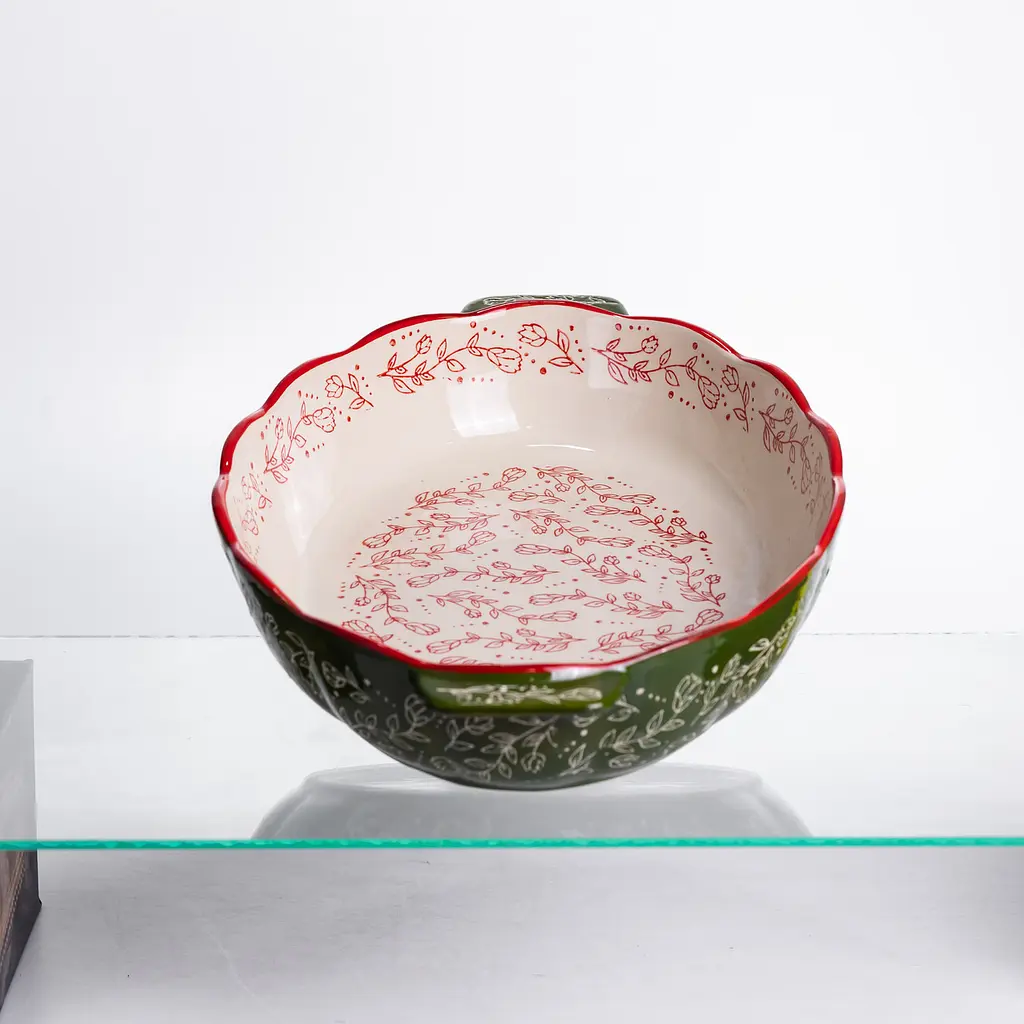 Форма для запекания Vintage 40×25×6.5 (см) овальная форма для выпекания в духовке с ручками Зеленый Yiwu HM05-04 - фото 3