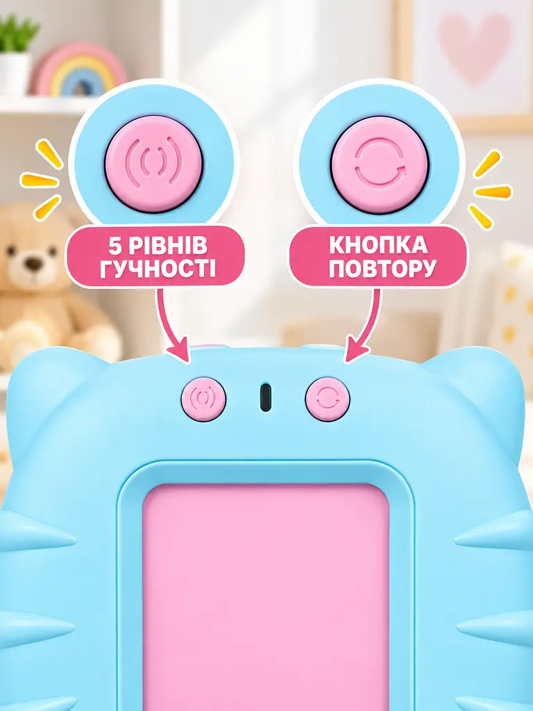 Дитячий інтерактивний планшет Монтессорі для вивчення англійської мови за картками 224 слова Блакитний (30409822) - фото 4
