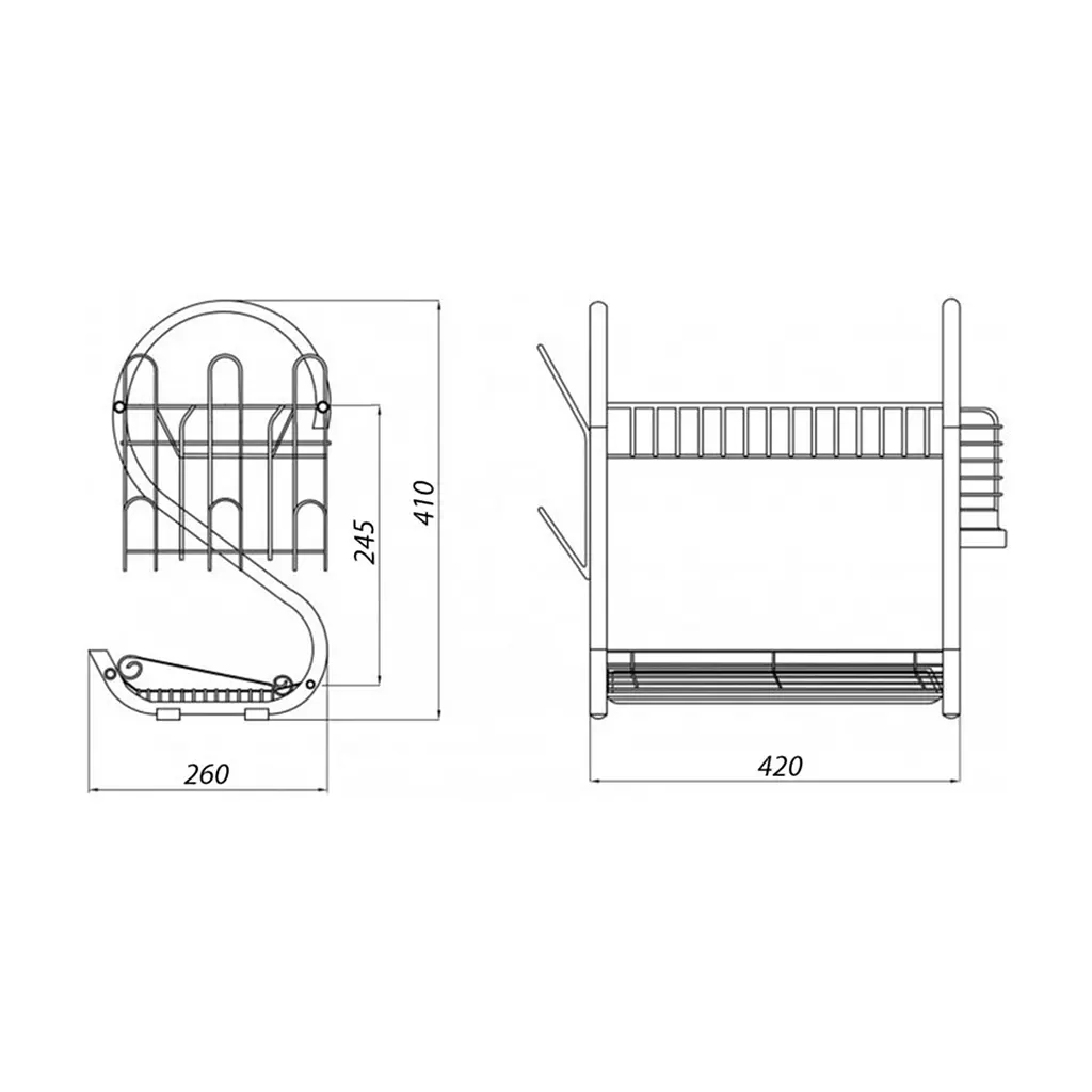 Сушарка для посуду Kroner KRM Rizze - ACC3208 CV022908, Синий - фото 2