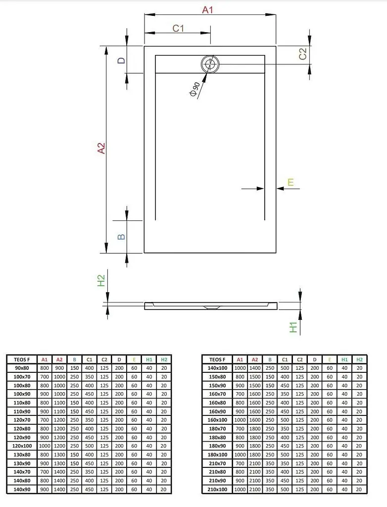Душевой поддон Radaway Teos F 160x70 цвет черный HTF16080-54 - фото 3