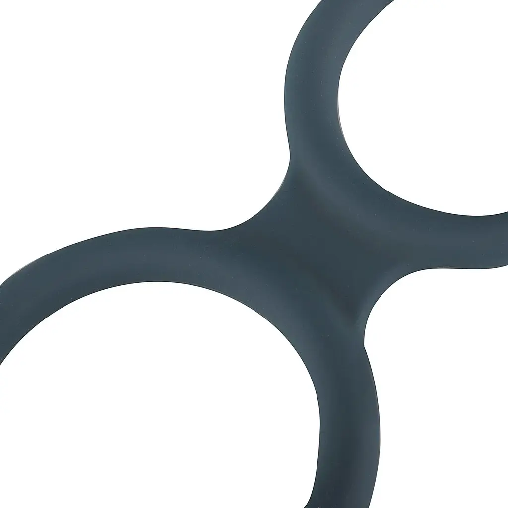 Ерекційне кільце Boners Triple Cock Ring 18 см сірий - фото 4