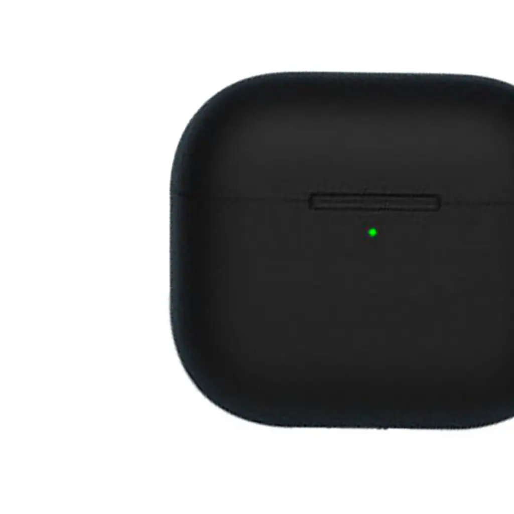 Чехол Blueo Liquid Silicone Case + Carbine для Apple AirPods 3 Black [64692] - фото 2