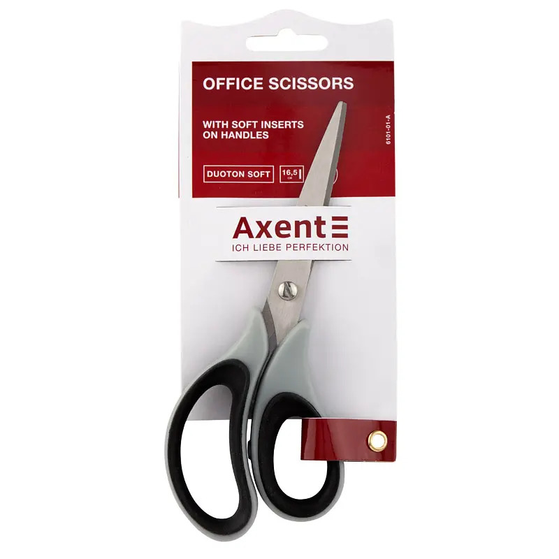 Ножиці Axent Duoton Soft 16.5 см сіро-чорні (6101-01-A) - фото 3