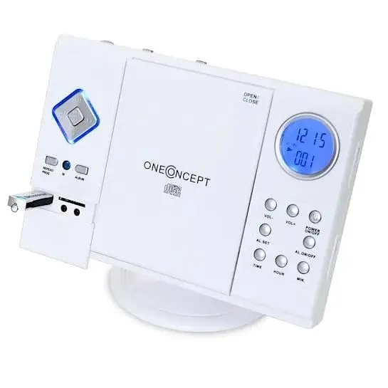 Стереосистема OneConcept V-12 MP3 CD плеєр USB SD AUX Білий (10006663) - фото 3