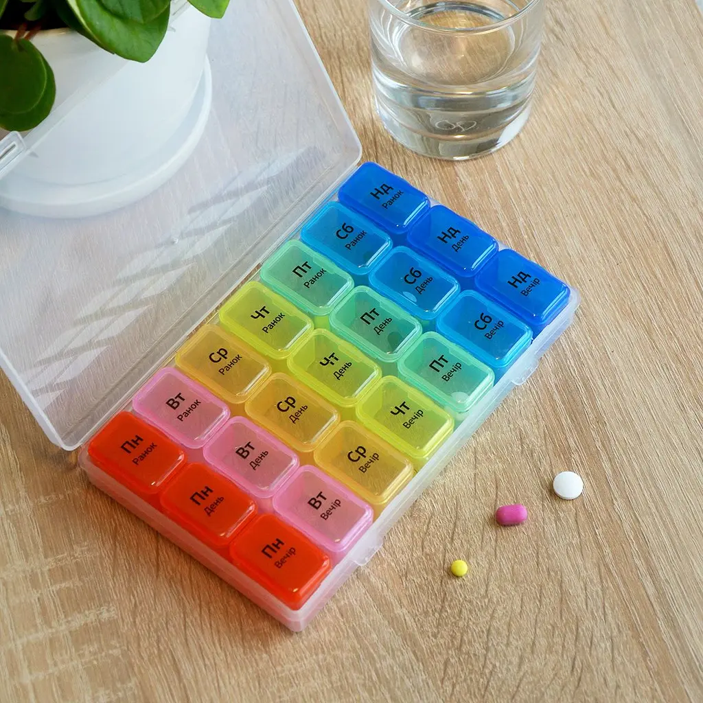 Органайзер для таблеток МВМ My Home PC-03 7 днів 17.5х10.7х2.7 см прозорий (PC-03 T) - фото 11