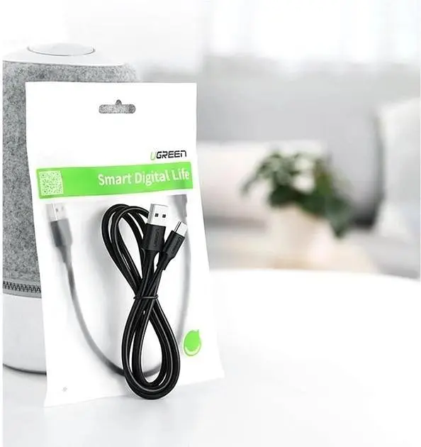 Кабель Ugreen US287 USB 2.0 to USB Type-C Cable Nickel Plating 3A 3 м Black (60826) - фото 2