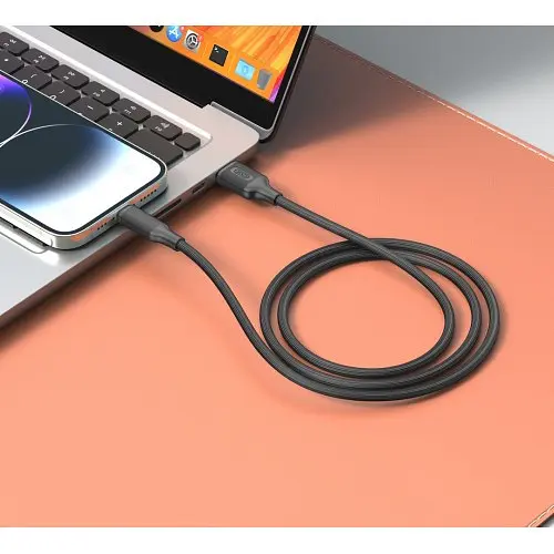 Кабель XO NB265 Minimalist Series Type-C Data Cable 1m Чорний - фото 5