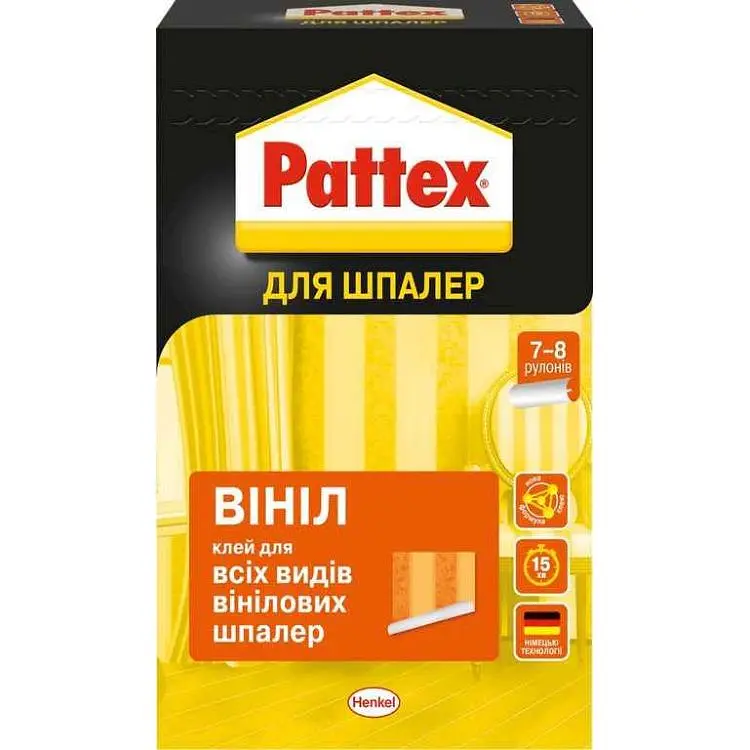 Клей для шпалер PATTEX 250г "Вініл" (7-8 рул.) для всіх видів вінілових шпалер