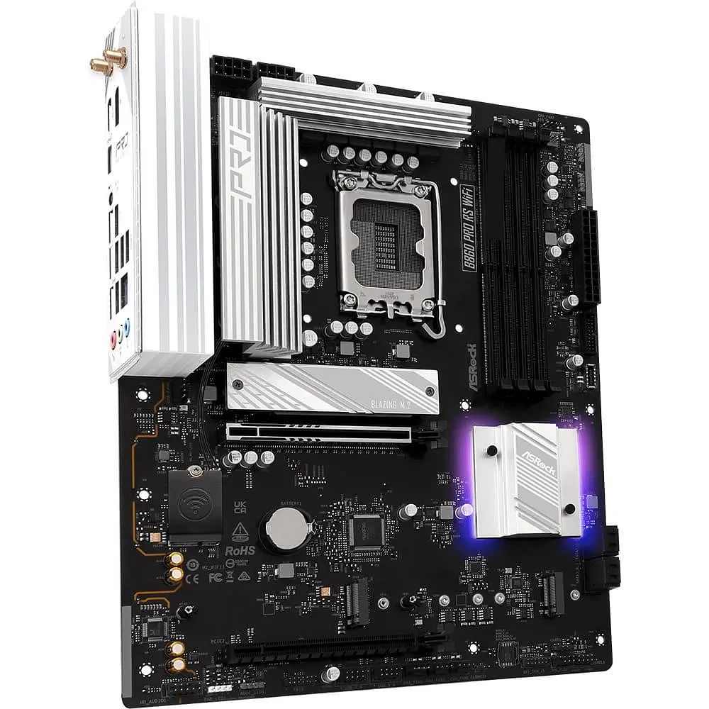 Материнська плата AsRock B860 PRO RS WIFI (B860 PRO RS WIFI) (Socket 1851, Intel B860, ATX) - фото 3