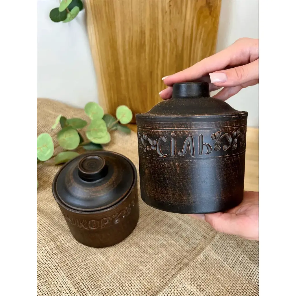 Набір банок для спецій 0.7 літра керамічний (керамічний) Декор - фото 6