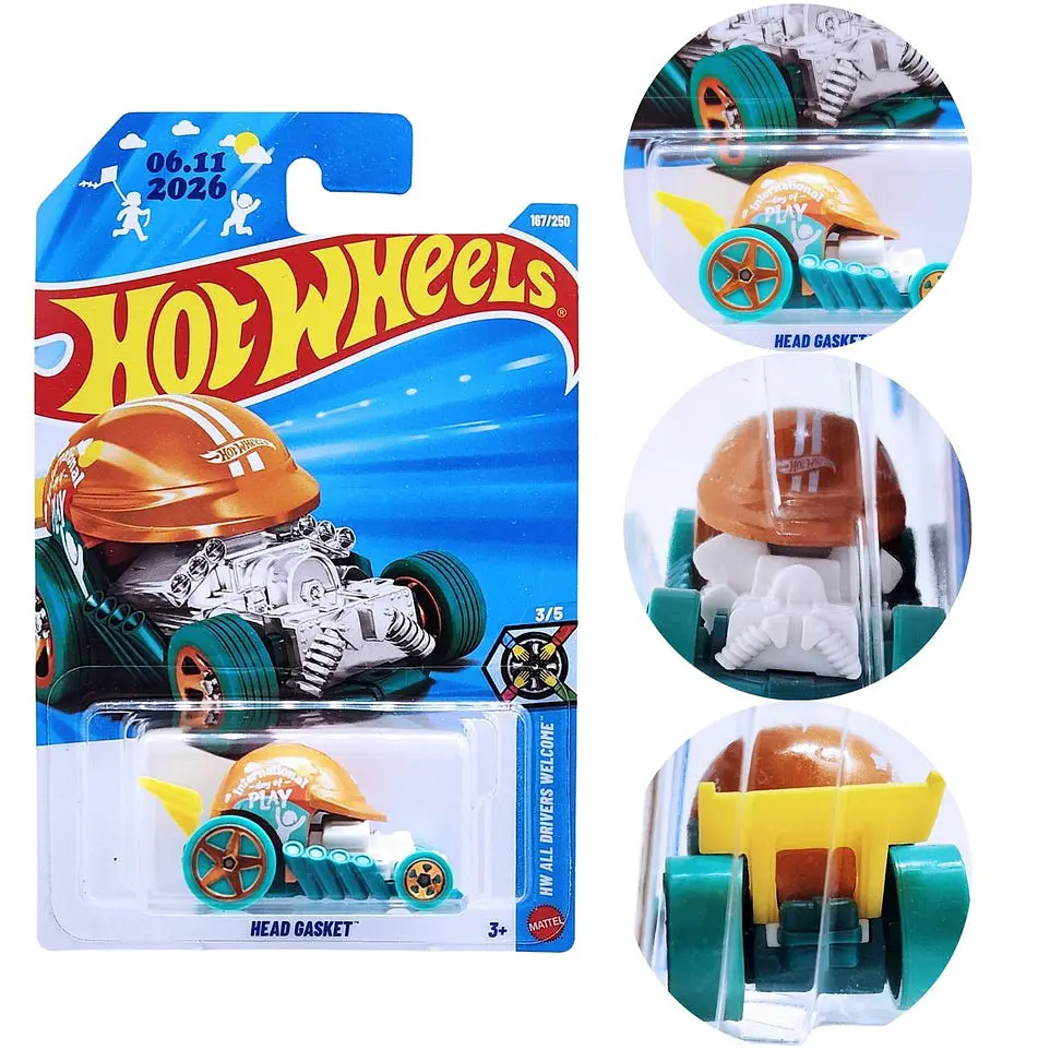 Базова машинка Hot Wheels HW All Drivers Welcome Head Gasket бірюзова (5785) JJK11 - фото 2